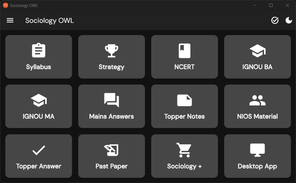 Sociology OWL Windows