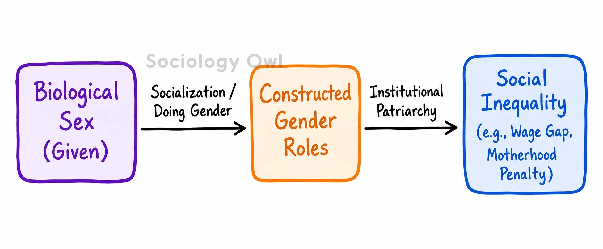 How do sociologists construct gender in their analysis on social inequality? 1