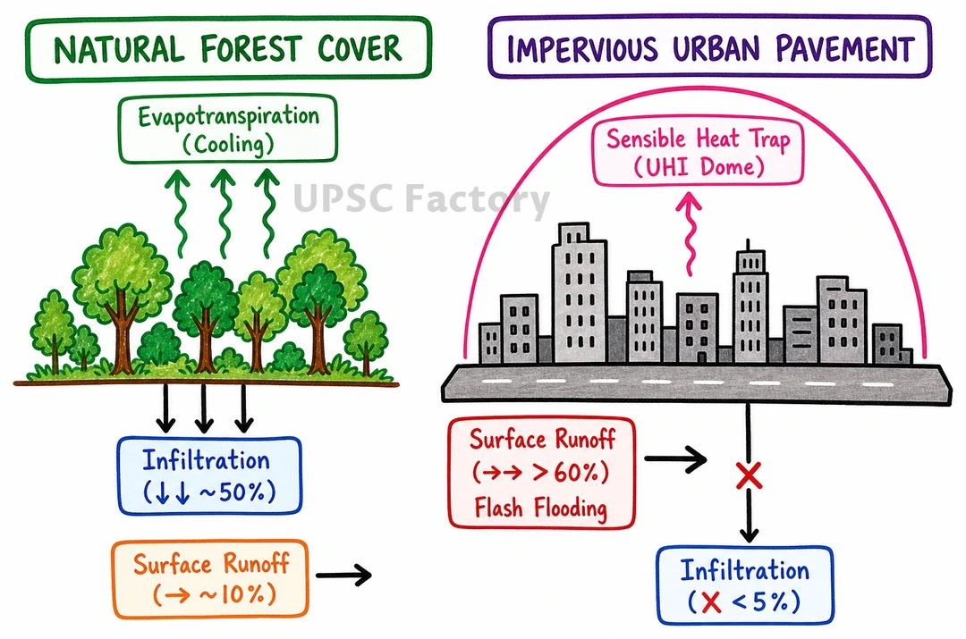 Q. Analyze the major drivers of human-induced land-use changes in India and their geographical consequences. 2