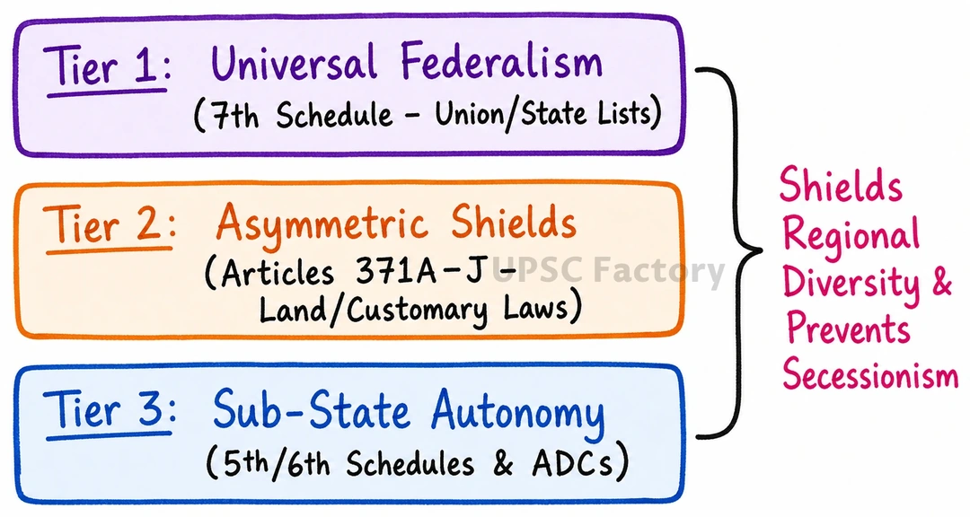 Q. How far has the Indian federal framework been successful in accommodating regional and cultural diversities? Highlight the role of asymmetric federalism and suggest measures to make dispute resolution mechanisms more effective. 1
