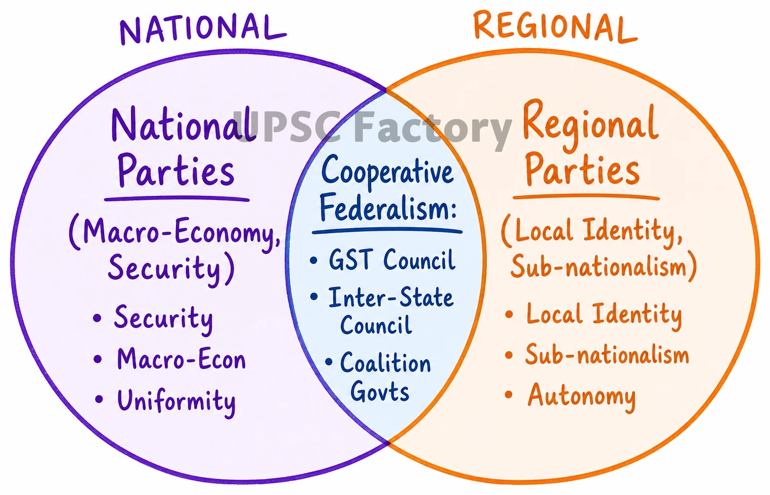 Q. While the national political parties in India favour centralisation, the regional parties are in favour of State autonomy.” Comment. 2
