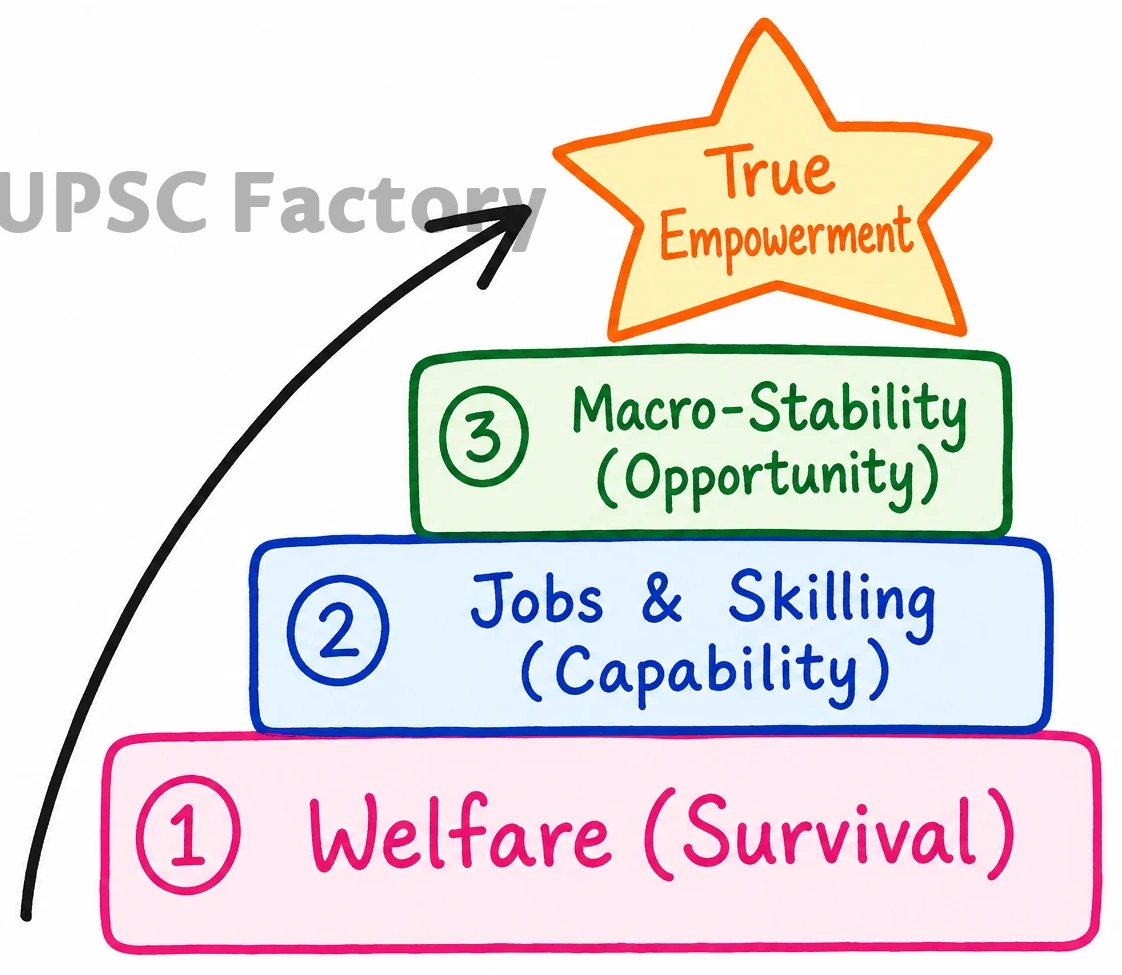 Q. Besides the welfare schemes, India needs deft management of inflation and unemployment to serve the poor and the underprivileged sections of the society. Discuss. 2