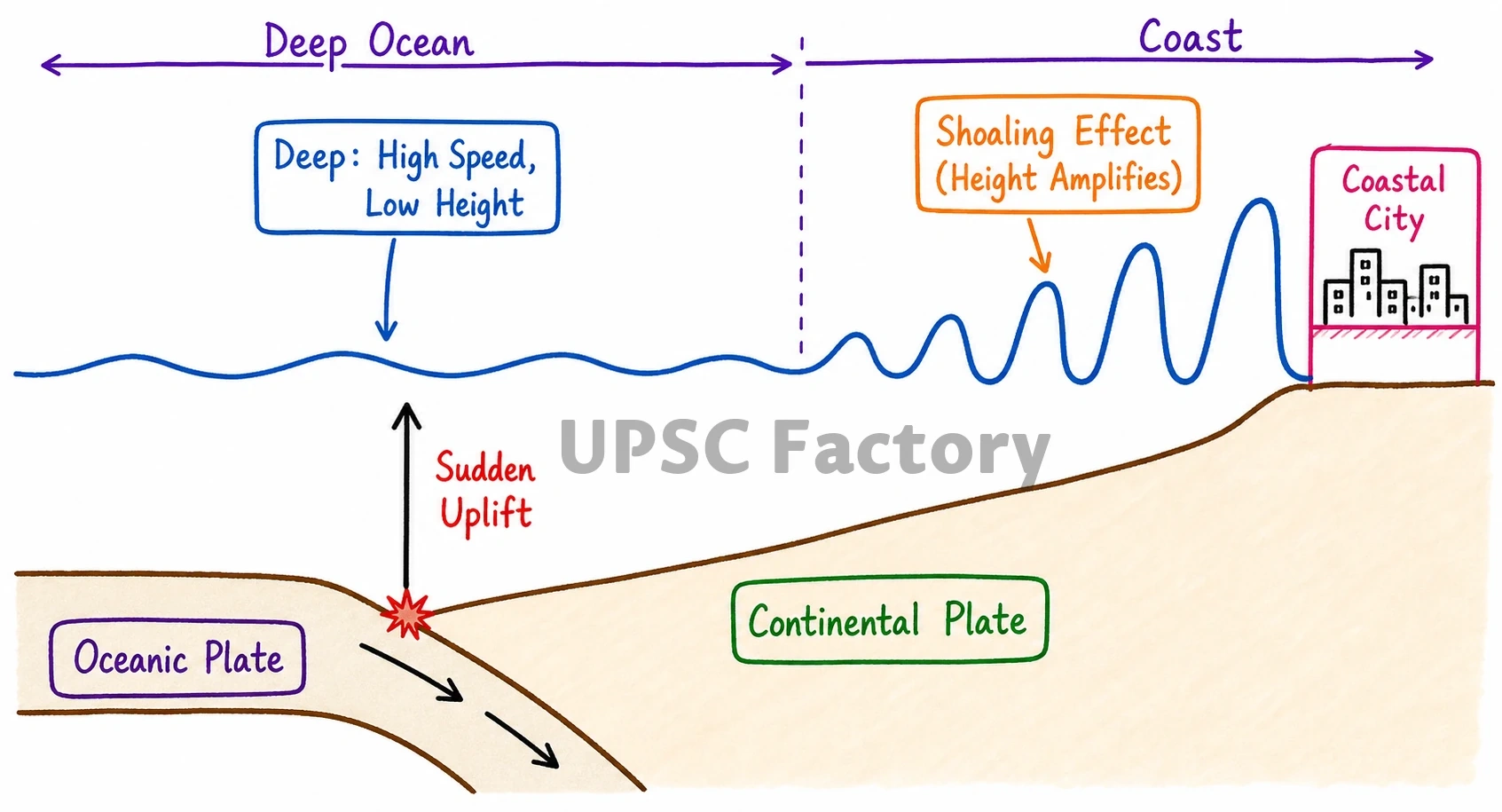 Q. What are Tsunamis? How and where are they formed? What are their consequences? Explain with examples. 1